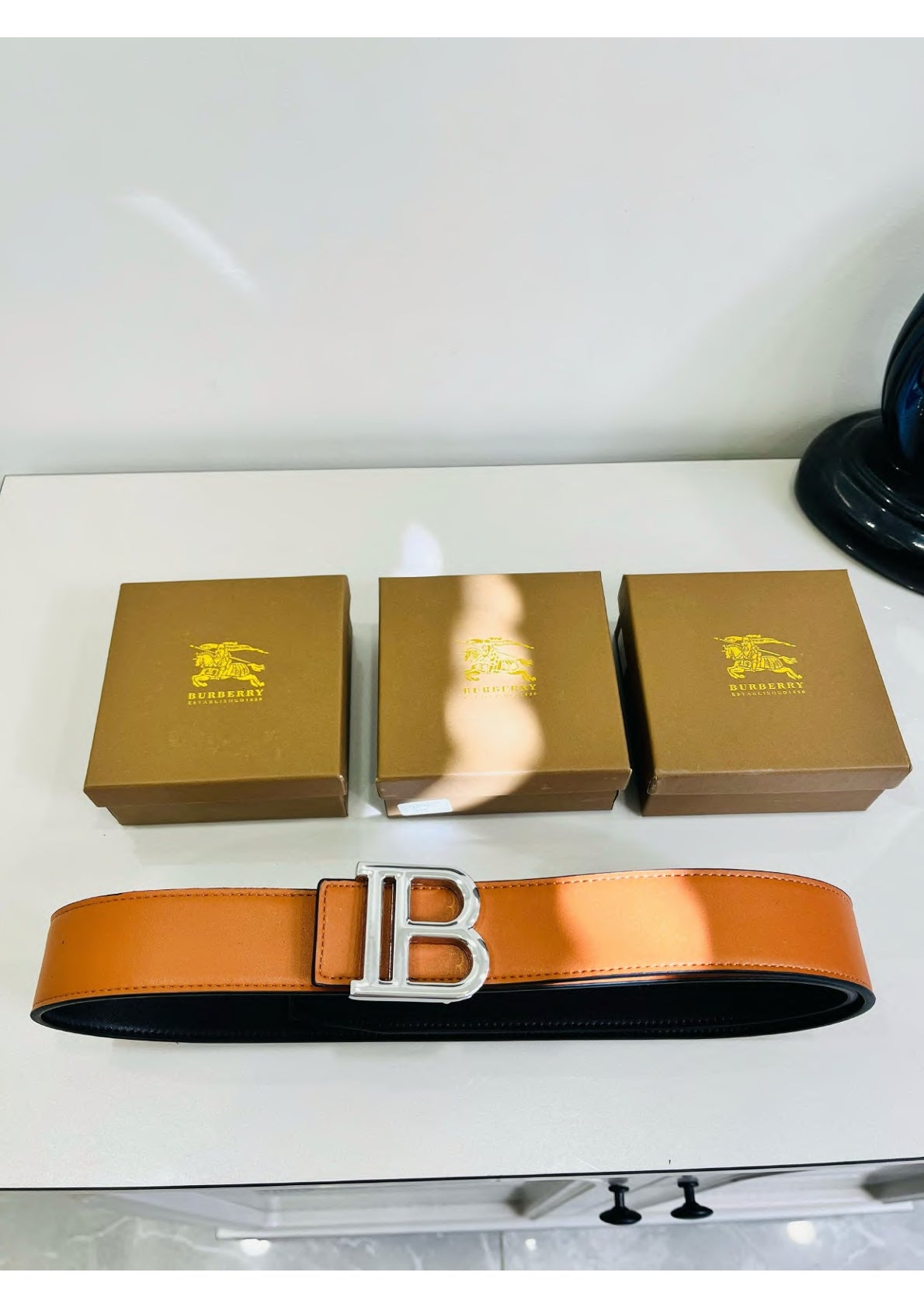 Men's Classic Brown Leather Belt